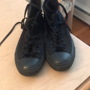Black high top converse